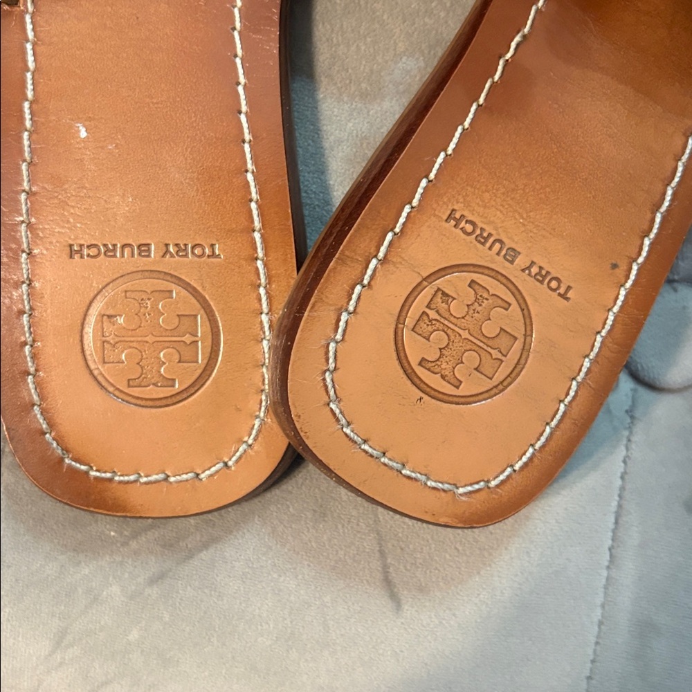 Tory Burch Tan Leather Sandals - Picture 2 of 3